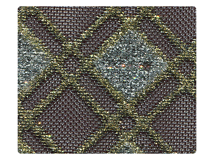 195 Gold_Silver Square Mesh Fabric Swatch 