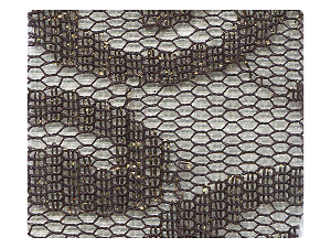202 Lace Tan Mesh Fabric Swatch 