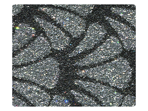218 Black_Silver Print Stardust Fabric Swatch 