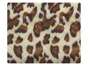 07 Beige Leopard Satin Fabric Swatch 