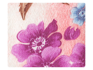09 Pink_Purple Flower Satin Fabric Swatch 