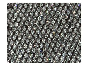 138 Black Mesh Silver Stardust Fabric Swatch 