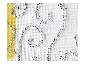 140 Silver Vine White Mesh Fabric Swatch 