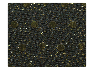 41 Gold Dots Black Fabric Fabric Swatch 