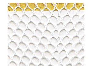88 White Hexagonal Mesh Fabric Swatch 