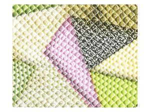 106 Yellow Geometric PU Fabric Swatch 