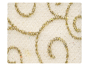 133 Gold Vine Brown Mesh Fabric Swatch 