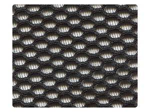 134 Black Hexagonal Mesh Fabric Swatch 