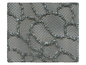 160 Silver Glitter Black Mesh Fabric Swatch 