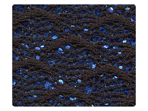 53 Knitted Blue Sparkle Fabric Swatch 
