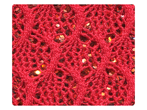 54 Knitted Red Sparkle Fabric Swatch 