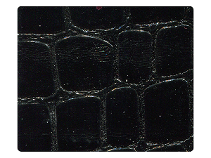 61 Black Crocodile Patent PU Fabric Swatch 
