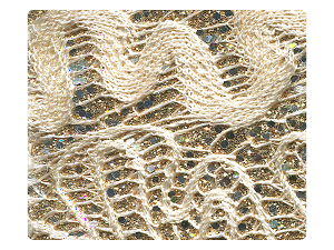 66 Champagne Knitted Glitter Fabric Swatch 