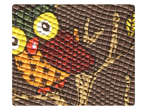 99 Coffee Owl PU Fabric Swatch 