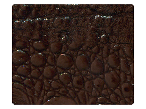 232 Coffee Brown Crocodile Fabric Swatch 