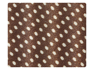 255 Coffee & White Dots Satin Fabric Swatch 