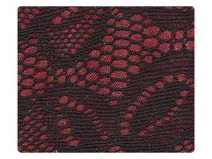 257 Red_Black Lace Fabric Swatch 