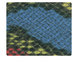 261 Blue_Red Snake PU Fabric Swatch 