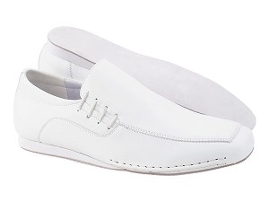 SERO102BBX White Leather with flat heel in the photo 