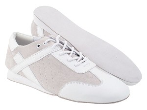 SERO106BBX Vintage White Suede with flat heel in the photo 